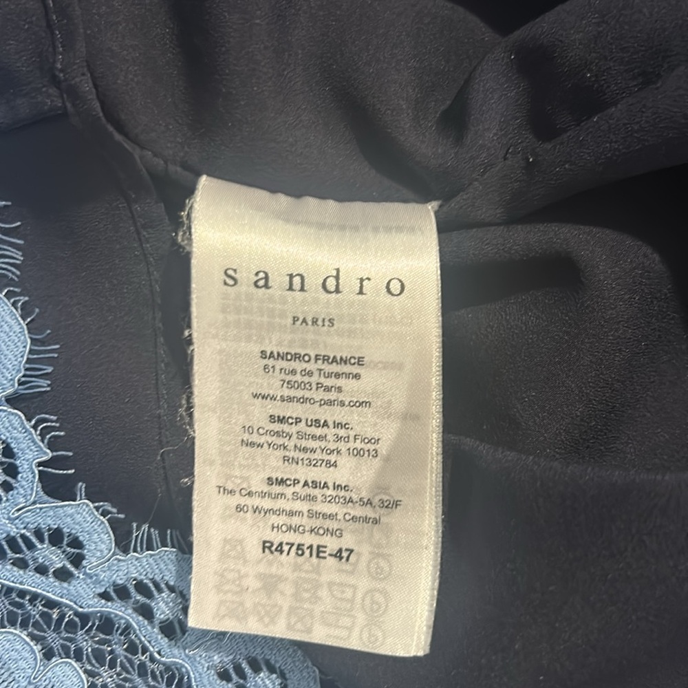 Sandro blue lace mini dress - Picture 9 of 13